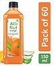 AloFrut Orange Fruit Drink with Tasty Aloevera Chunks & Juice - 150 ml each Pack of 60