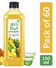 AloFrut Pineapple Fruit Drink with Tasty Aloevera Chunks & Juice -150 ml each Pack of 60