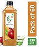 AloFrut Apple Fruit Drink with Tasty Aloevera Chunks & Juice -150 ml each Pack of 60