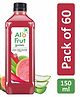 AloFrut Guava Fruit Drink with Tasty Aloevera Chunks & Juice - 150 ml each Pack of 60