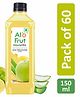 AloFrut Mosambi Fruit Drink with Tasty Aloevera Chunks & Juice - 150 ml each Pack of 60
