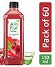 AloFrut Anaar Fruit Drink with Tasty Aloevera Chunks & Juice - 150 ml each Pack of 60