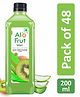 AloFrut Kiwi Fruit Drink with Tasty Aloevera Chunks & Juice -200 ml each Pack of 48