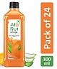 AloFrut Orange Fruit Drink with Tasty Aloevera Chunks & Juice - 300ml each Pack of 24