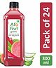 AloFrut Guava Fruit Drink with Tasty Aloevera Chunks & Juice - 300ml each Pack of 24