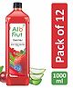 AloFrut Berries Fruit Drink with Tasty Aloevera Chunks & Juice - 1000ml each Pack of 12