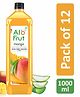 AloFrut Mango Fruit Drink with Tasty Aloevera Chunks & Juice - 1000ml each Pack of 12