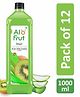 AloFrut Kiwi Fruit Drink with Tasty Aloevera Chunks & Juice - 1000ml each Pack of 12