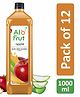 AloFrut Apple Fruit Drink with Tasty Aloevera Chunks & Juice - 1000ml each Pack of 12