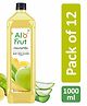 AloFrut Mosambi Fruit Drink with Tasty Aloevera Chunks & Juice - 1000ml each Pack of 12