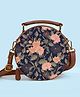 Kalankit Sling Bags For Women | Stylish Travel Sling With Adjustable Strap | Round Box | Purple | blue | floral