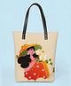 Kalankit Large Tote Bags | Women | Stylish Tote Bag | Everyday Use | Vegan Leather Spacious Tote Bag | orange | floral