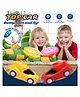 Sanjary Friction Power Top Car  & Light Up Spinning Tops & Flying Discs, Friction Powered Toy Car Set Toys for Kids -Color & Design May Vary