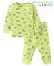 Babyoye Cotton Modal Blend Full Sleeves Thermal Inner Wear Set With Fruits Print - Green