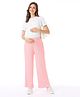 Bella Mama Full Length High Coverage Rib Knit Pant - Pink