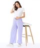 Bella Mama Full Length High Coverage Rib Knit Pant - Lilac