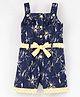 Enfance Core Sleeveless Frill Detailed Floral Printed Jumpsuit With Belt - Yellow
