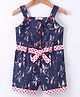 Enfance Core Sleeveless Frill Detailed Floral Printed Jumpsuit With Belt - Red
