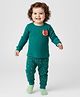 Babyoye Cotton Modal Knit Full Sleeves Thermal Inner Wear Set Mushroom Print -  Green