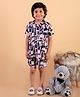 MoMaa Rayon Half Sleeves Abstract Printed Coordinating Shirt & Shorts Set - Multi Colour