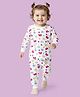 Babyoye Cotton Modal Blend Full Sleeves Thermal Vest & Pant Set Butterfly Print - White