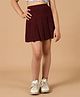 NEUDIS Solid Pleated Mini Skirt - Wine