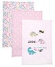 TIDY SLEEP Jurrasic Baby Dino Girl Diaper Changing Mats For Baby Pack Of 3