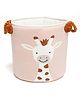 TIDY SLEEP 100% Cotton Knitted Giraffe Print Multipurpose Storage Basket
