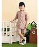 Superminis Pure Cotton Half Sleeves Animal Printed Co Ord Set -  Mauve