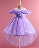 Mark & Mia  Sleeveless Ruffle &  Frills Party Frock with Floral Lace Detailing - Lavender