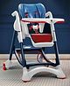 StarAndDaisy Crowned Baby High Chair/Baby Feeding Chair with 5-Level Seat Adjustment, 5-Point Safety Belt Kids Age 0.5 Yrs to 6 Yrs Eat, Play & Rest (Red & Blue)