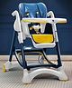 StarAndDaisy Crowned Baby High Chair/Baby Feeding Chair with 5-Level Seat Adjustment, 5-Point Safety Belt Kids Age 0.5 Yrs to 6 Yrs Eat, Play & Rest (Blue & Yellow)