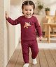Babyoye Cotton Modal Knit Full Sleeves Thermal Inner Wear Set with Floral Print-Maroon