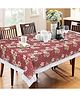 Dakshya Industries PVC Waterproof 6 Seater Dining Table Cover - Maroon