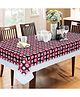 Dakshya Industries PVC Waterproof 6 Seater Dining Table Cover - Red