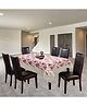 Dakshya Industries PVC Waterproof 6 Seater Dining Table Cover - Pink