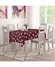 Dakshya Industries PVC Waterproof 6 Seater Dining Table Cover - Maroon