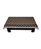 Dakshya Industries PVC Printed Waterproof Rectangle 4 Seater Table Cover - Brown