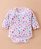Ben Benny 100% Cotton Interlock  Knit Full Sleeves Printed Onesie - White