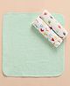 Ben Benny Terry Cotton Wash Cloth Hearts Print Pack of 3 - Multicolor