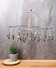 Hazel Stainless Steel Square Hanger with Clips - Silver