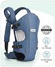 Babyhug Travel Nest Baby Carrier - 100% Polyester, 3 Carrying Positions (Inward Facing, Outward Facing, Back Carrying), Adjustable Straps, Lightweight Free Size (3.5-9kg, 3-12 Months), Hand Washable - Blue 