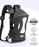 Babyhug Fortune Baby Carrier - 100% Polyester, 4 Positions (Horizontal, Inward, Outward, Back), Ergonomic for 0-12 Months (3.5-14 kg), Adjustable Waistband, Lightweight, Free Size, Hand Washable - Black 