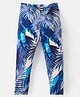CrayonFlakes Leaves Printed Leggings - Blue