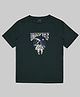 CAVIO Cotton Lycra Half Sleeves Astronaut Printed Tee - Dark Green