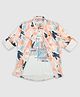 CAVIO Full Sleeves Abstract Printed Shirt With Tee - Orange