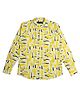 CAVIO Full Sleeves Abstract Printed Shirt - Yellow