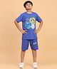 Ninos Dreams Cotton Jersey Half Sleeves Video Game Controllers Printed Co Ord Set  - Blue