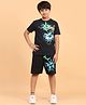 Ninos Dreams Cotton Jersey Half Sleeves Gamer Printed Co Ord Set  - Navy Blue