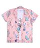 CAVIO Cotton Half Sleeves Abstract Printed Shirt With Tee - Peach